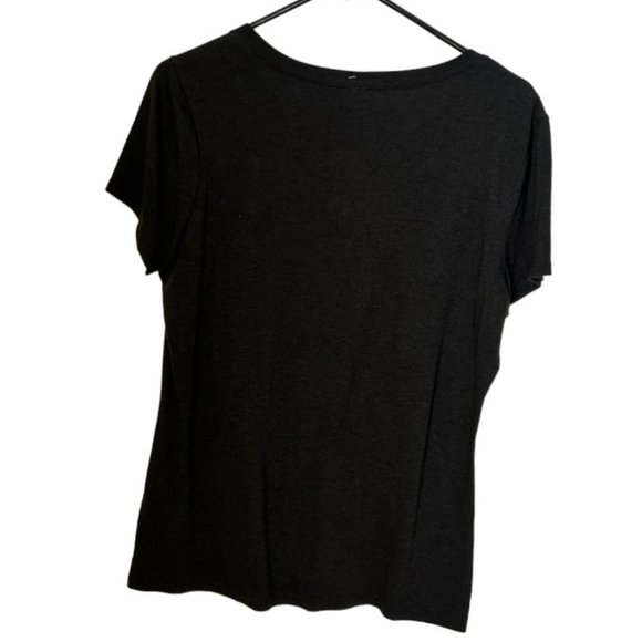 Ann Arbor Queen Bee Embroidered Short Sleeve V-neck Tee size L - Picture 3 of 4